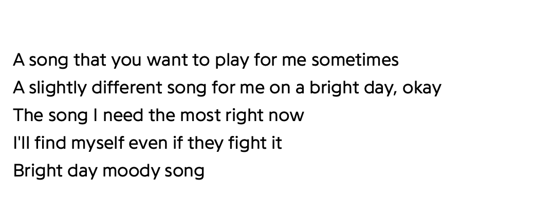 different song for me p1harmony